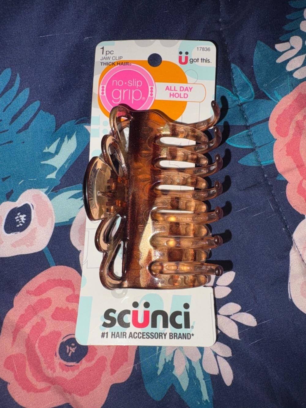 Brown claw hair clip